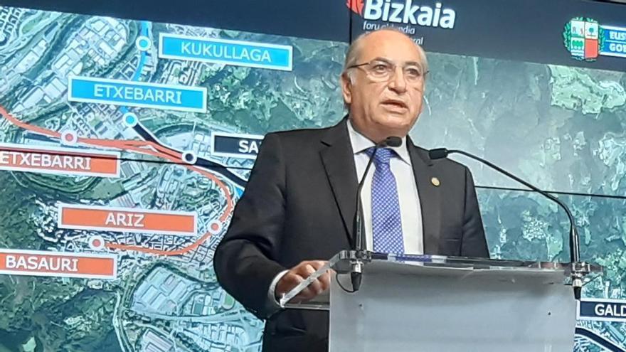 Arriola en la firma del convenio para la financiación y construcción de la Línea 5 del metro a Galdakao