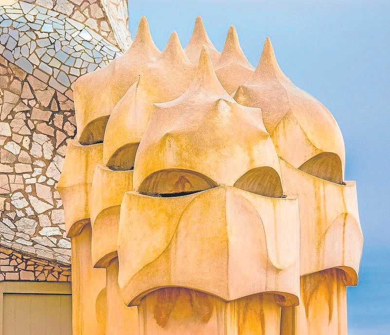 Detalle de La Pedrera, conocida como Casa Milà.