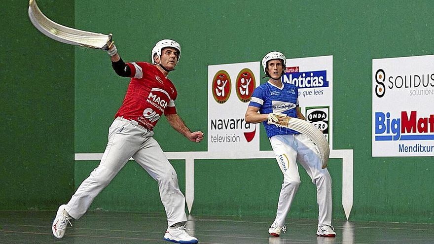 Agirrezabala, en un lance de la final en Zubiri.