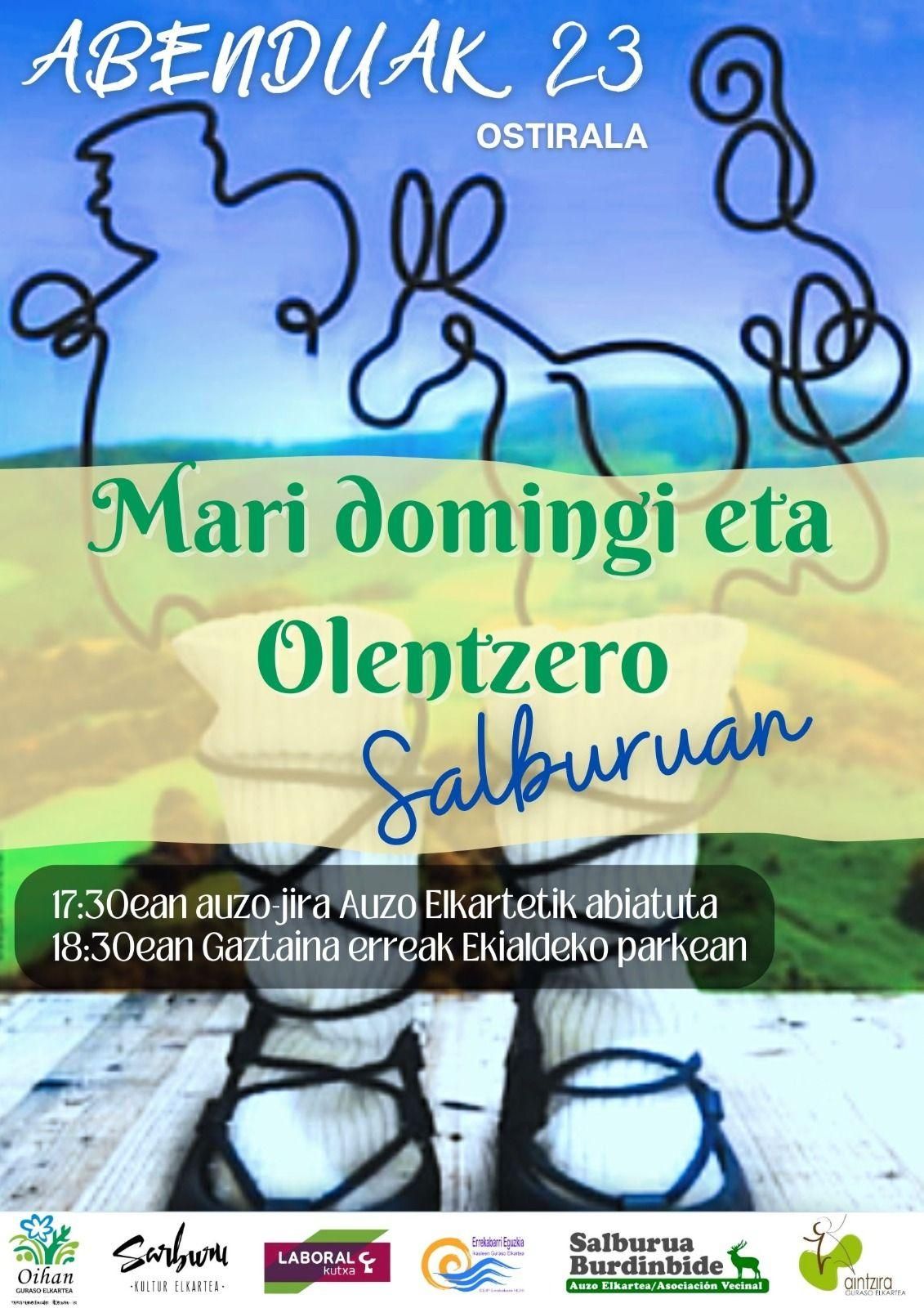 Olentzero y Mari Domingi en Salburua.