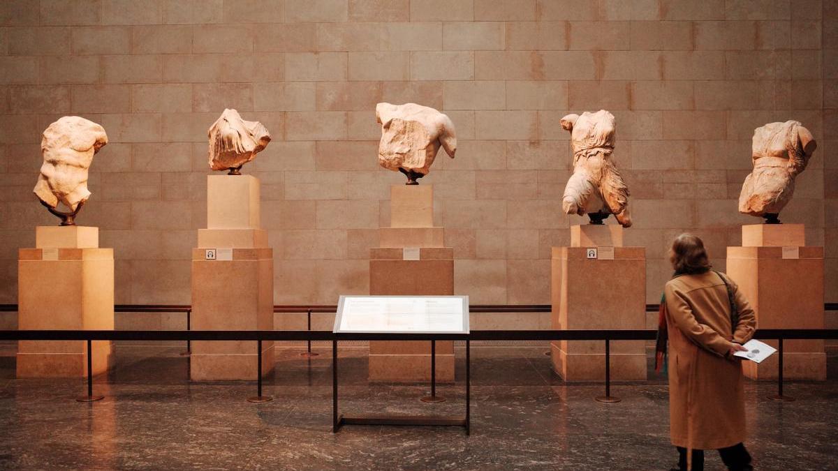 Esculturas griegas exhibidas en el British Museum de Londres.