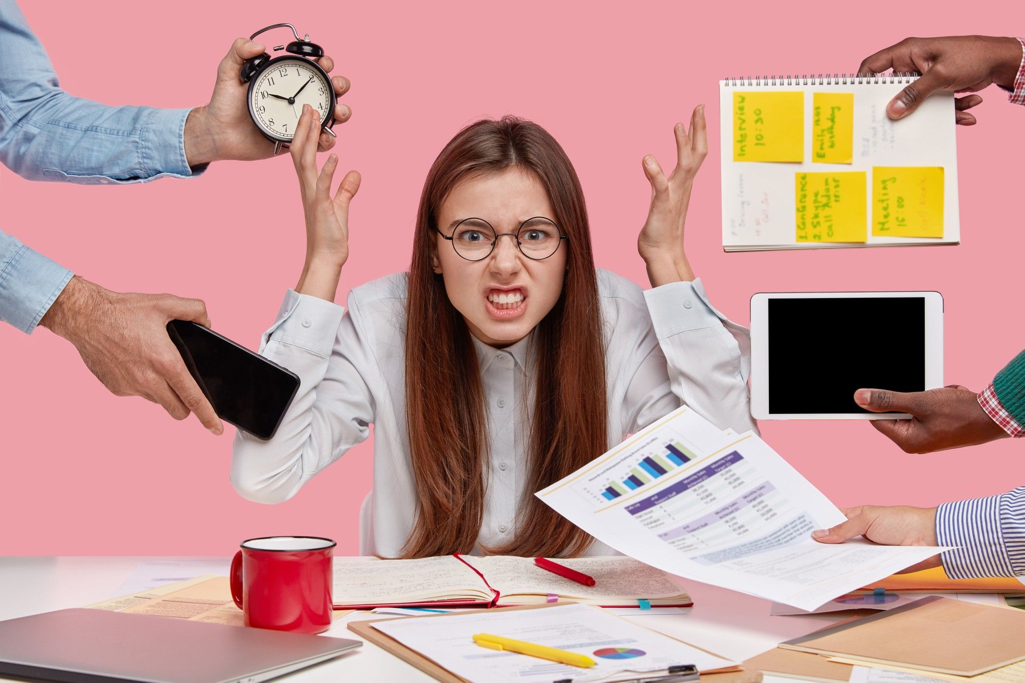 Una mujer, desbordada en su vuelta al trabajo.