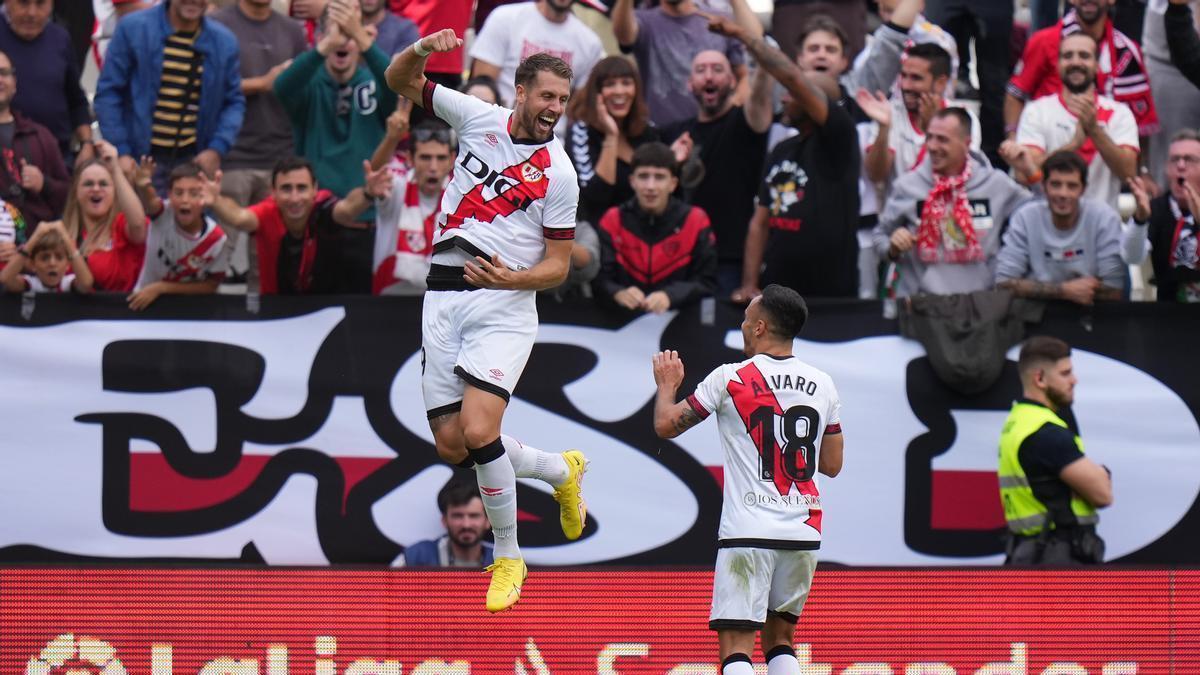 Lejeune celebra uno de los goles que marcó el pasado sábado al Cádiz