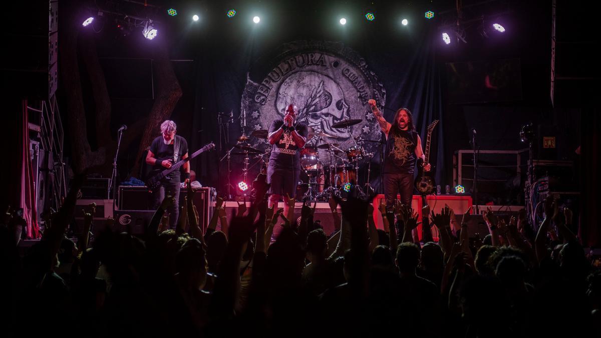 Una imagen de Sepultura en un reciente concierto en México.