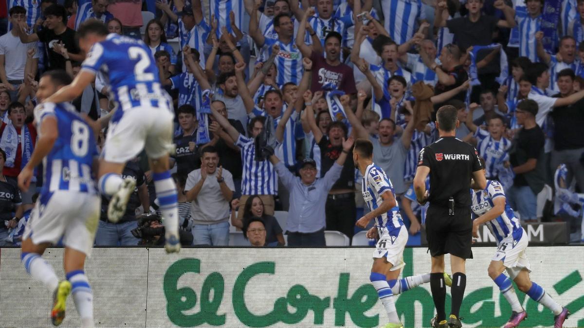 Brais celebra su gol