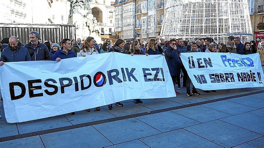 Protesta por los despidos en PepsiCo