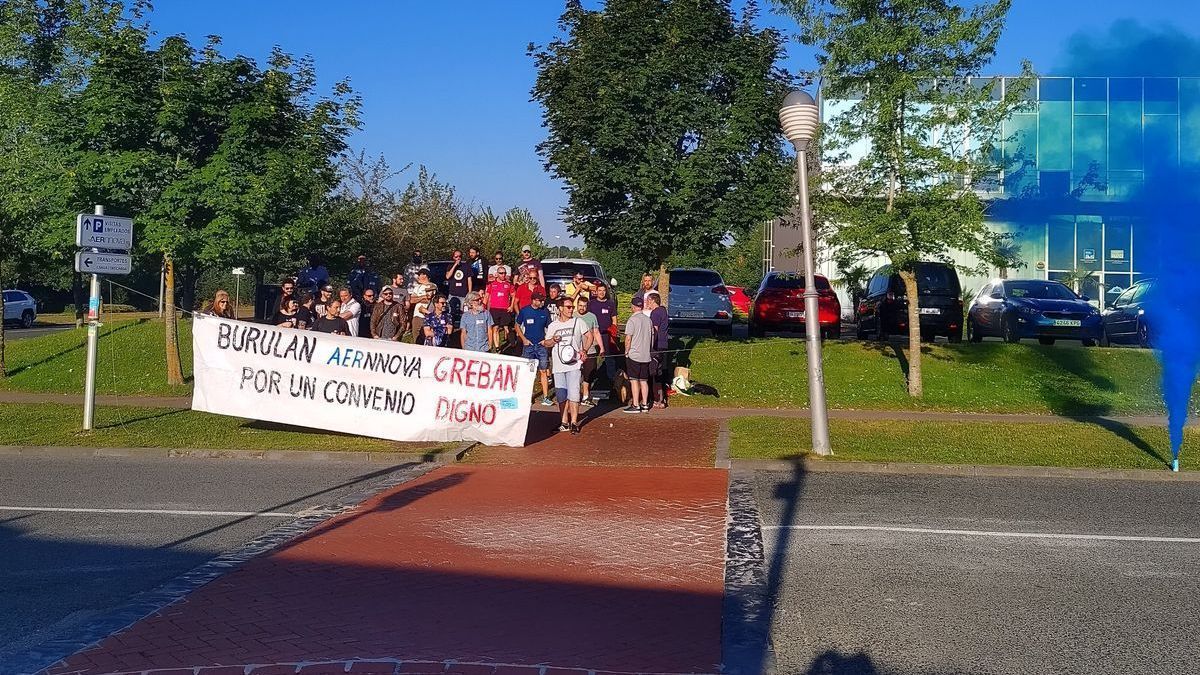 Protesta de los trabajadores de Burulan