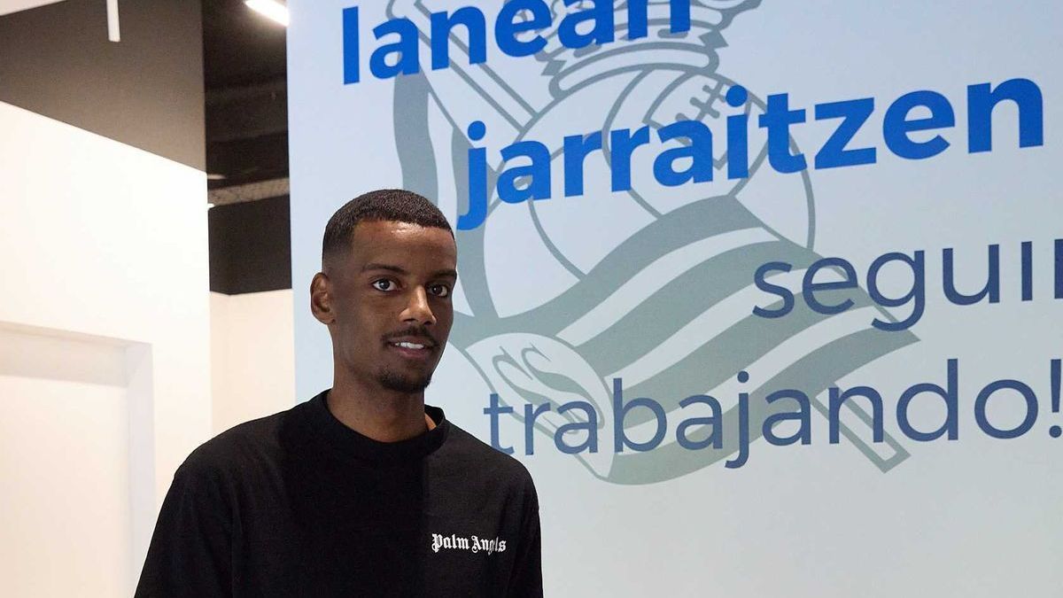 Alexander Isak, en Zubieta, tras la vuelta de las vacaciones de verano