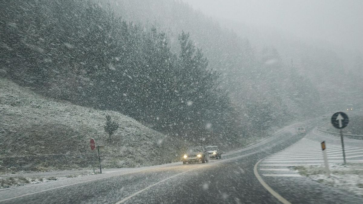 Temporal de nieve en Euskadi.