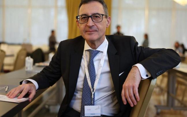 Juna Miguel Gil Jaurena, durante la reunión de trasplantes organizada en Pamplona.