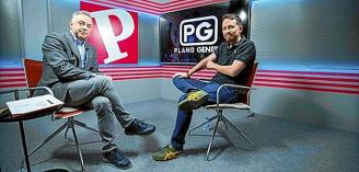 Jenaro Castro y Pablo Iglesias, en 'Plano general'. Foto: RTVE