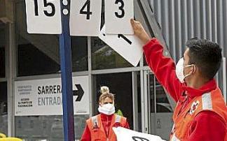 Vacunación en el frontón.