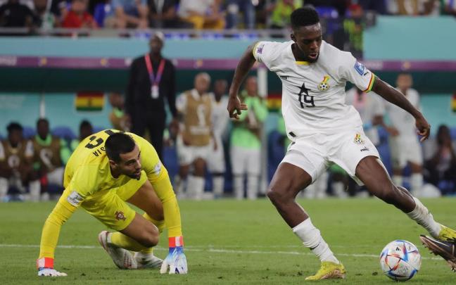 Ocasión de Iñaki Williams en el minuto 100 del duelo contra Portugal. Ocasión de Iñaki Williams en el minuto 100 del duelo contra Portugal.