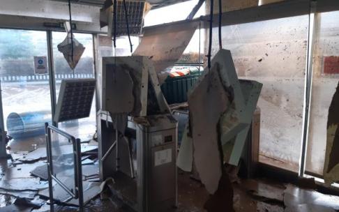 Estado en el que quedaron las instalaciones de Burlada tras las inundaciones de diciembre.