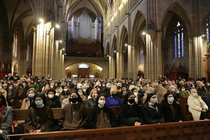 La catedral del Buen Pastor, este domingo, en el adiós de Munilla.