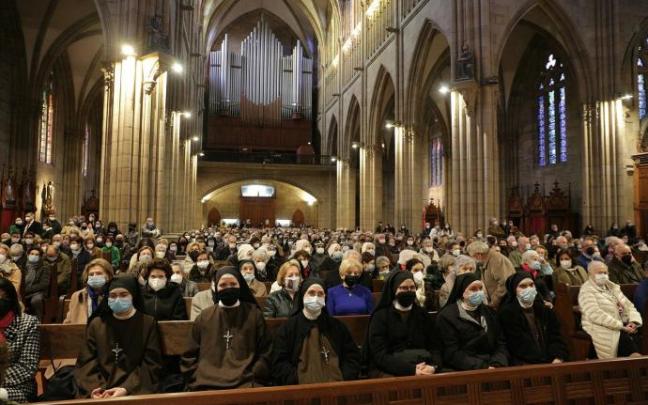 La catedral del Buen Pastor, este domingo, en el adiós de Munilla. La catedral del Buen Pastor, este domingo, en el adiós de Munilla.