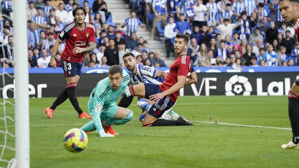 Brais marca el primer gol de la Real Sociedad