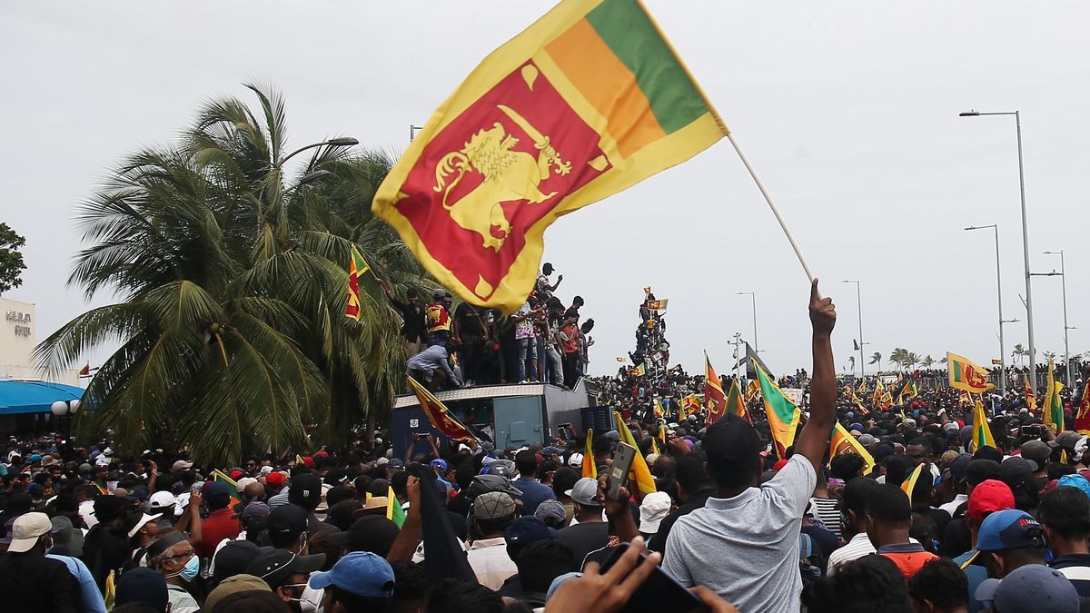 Protestas en contra del Gobierno de Sri Lanka.