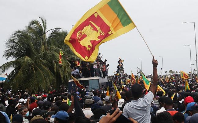 Protestas en contra del Gobierno de Sri Lanka.