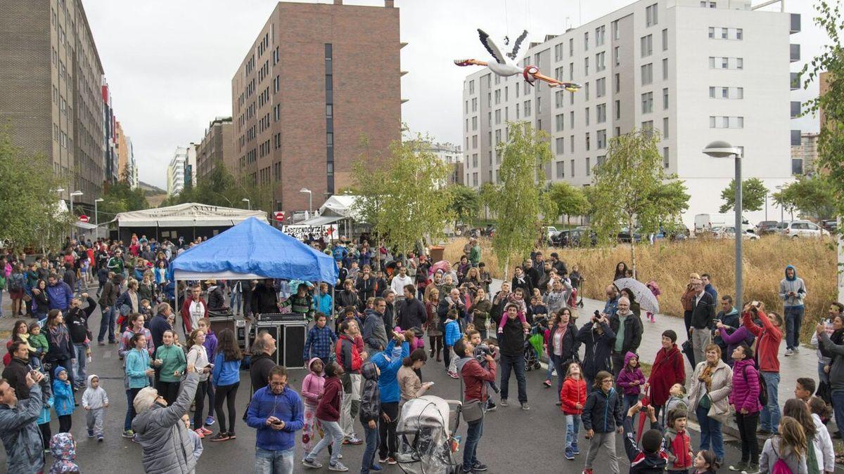 Descenso de Hankaluze en las fiestas de Salburua de 2016