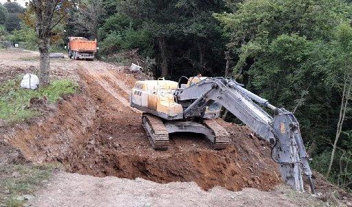 Las máquinas han entrado esta semana en la antigua escombrera de Lekunberri.