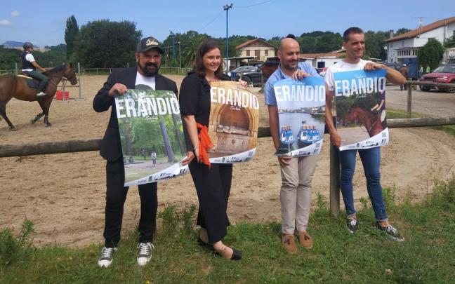 Jon Zuazua, Aitziber Oliban, Jorge Gonz&aacute;lez y Eduardo Fuentes, en la presentaci&oacute;n de la campa&ntilde;a.