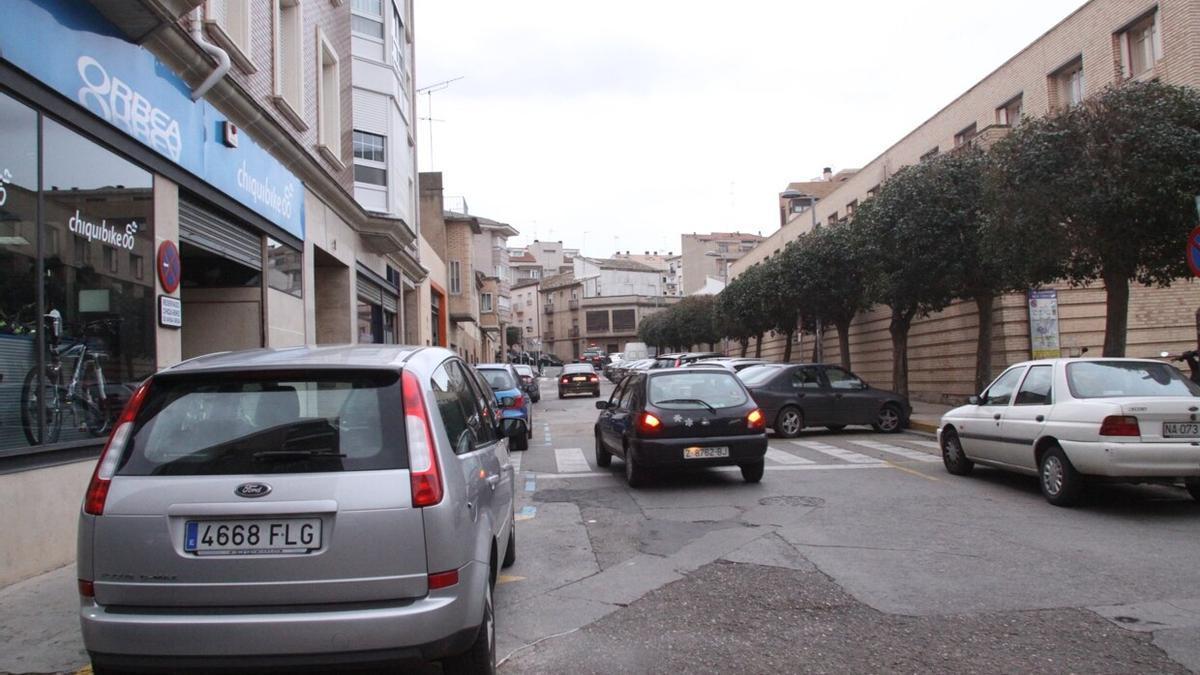 Imagen de la calle Misericordia de Tudela, una de las que se va a reurbanizar