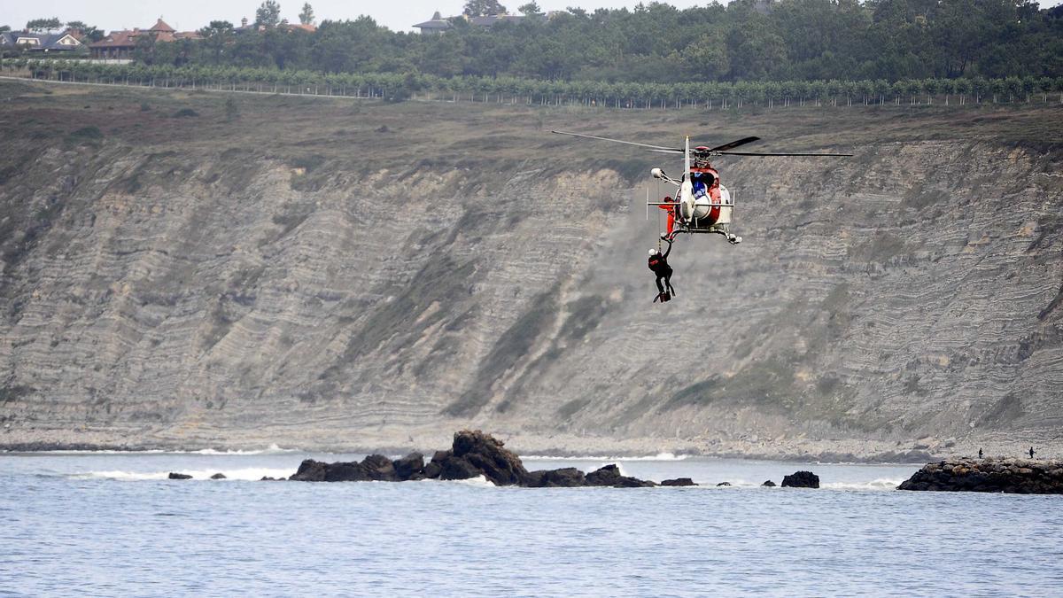 Imagen de un simulacro de rescate llevado a cabo recientemente en el mar.