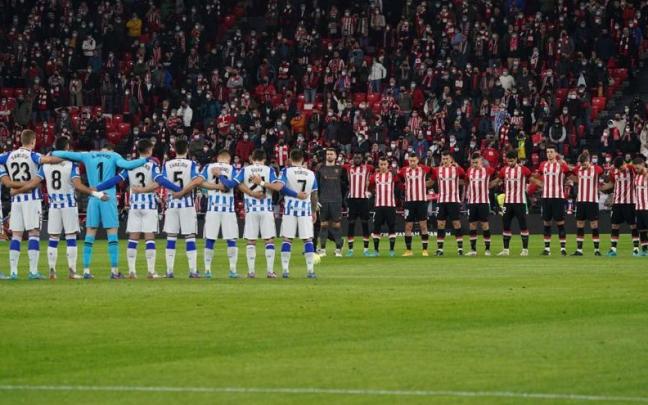 Minuto de silencio en San Mamés. Minuto de silencio en San Mamés.