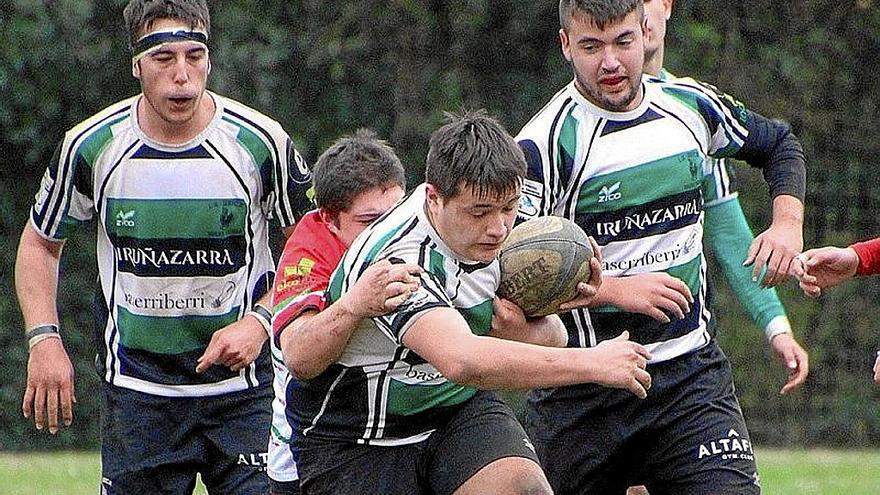 Los sub-18 de La Única, en un partido de la Liga Vasca.