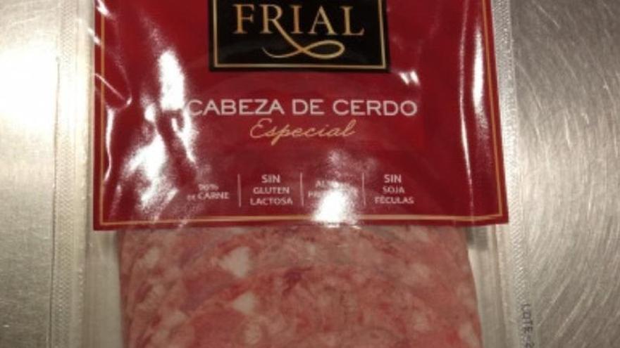 Detectan listeria en un lote del producto 'Cabeza de cerdo Especial' de la marca Frial.