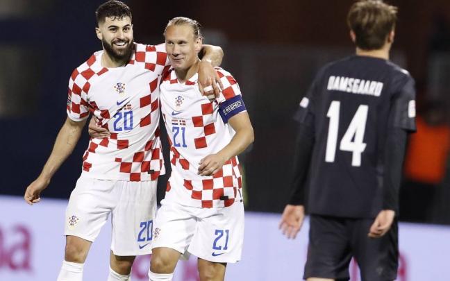 Josko Gvardiol y Domagoj Vida