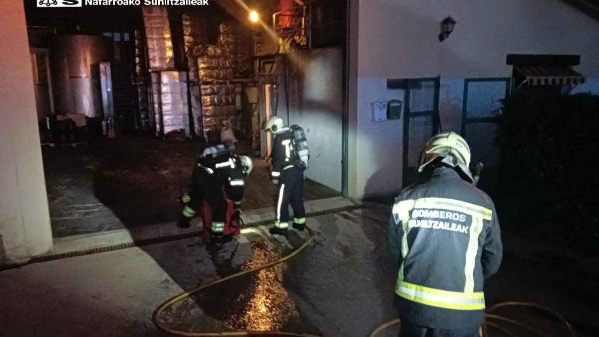 Intervención de los bomberos