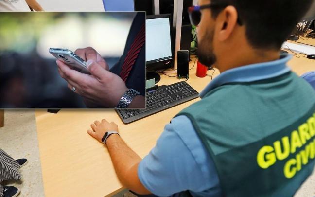 Un agente de la Guardia Civil durante una investigaci&oacute;n.