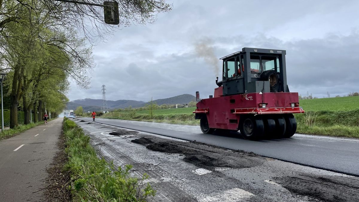 Trabajos de asfaltado en Vitoria