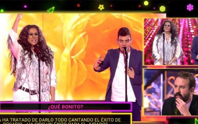 Irma Soriano y Adri&aacute;n Mart&iacute;n durante su actuaci&oacute;n.