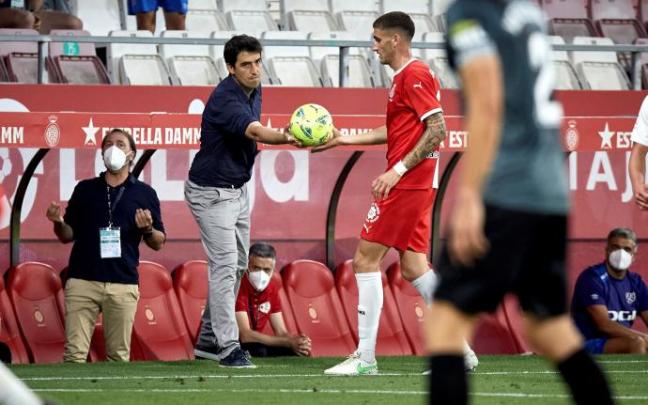 Andoni Iraola, durante el partido de Copa que enfrentó a Rayo Vallecano y Girona. Andoni Iraola, durante el partido de Copa que enfrentó a Rayo Vallecano y Girona.