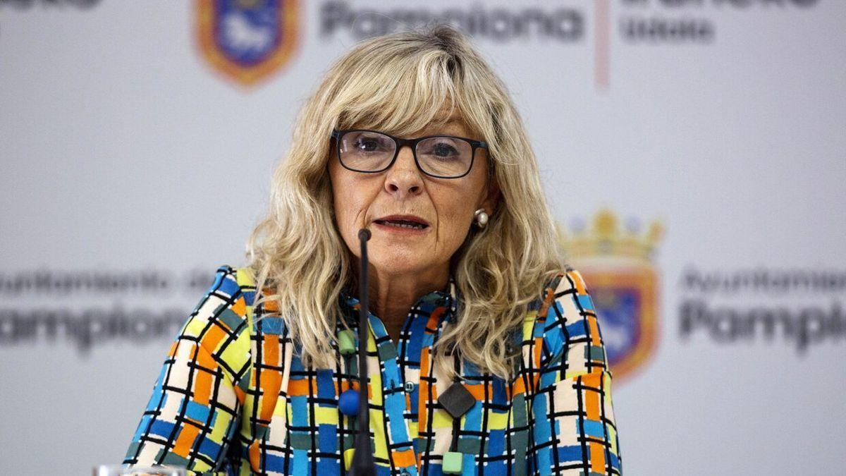 La concejala María Caballero, durante una rueda de prensa