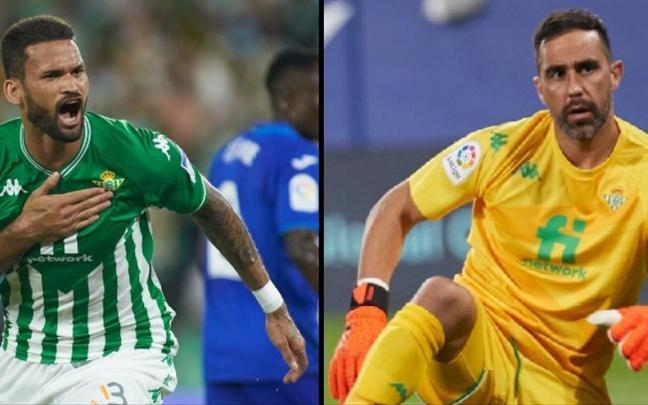 Willian José y Claudio Bravo, jugadores del Betis. Willian José y Claudio Bravo, jugadores del Betis.