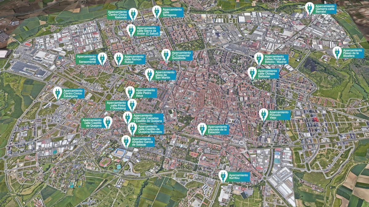 Los nuevos puntos de recarga en Vitoria