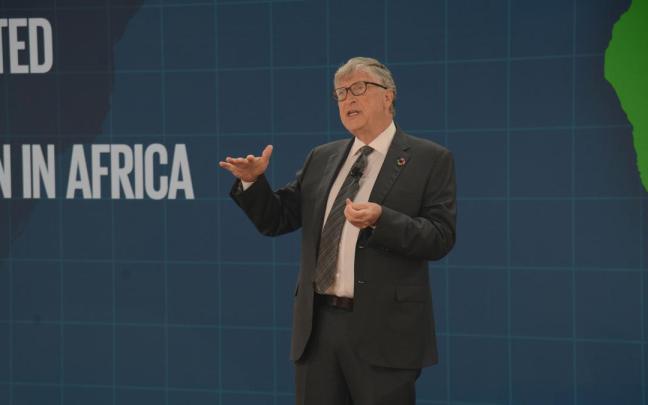 Bill Gates durante un acto de su fundación. Bill Gates durante un acto de su fundación.