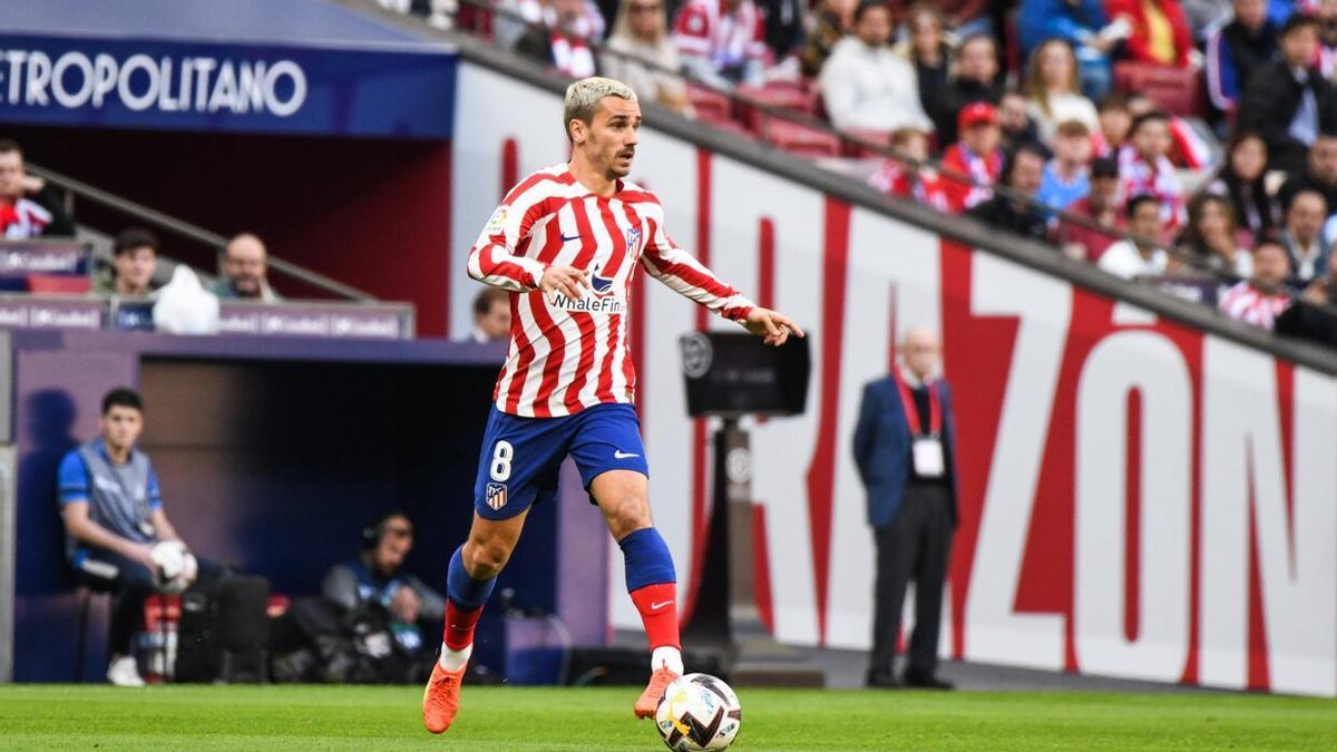 Antoine Griezmann, en el partido entre el Atlético y el Espanyol