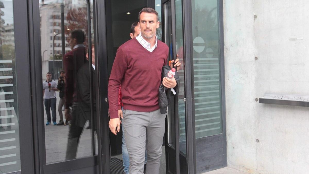 Antonio Amaya, al salir del Palacio de Justicia.