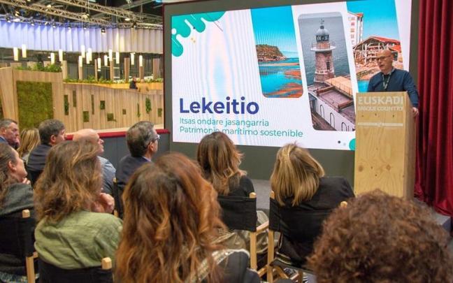 Koldo Goitia, durante la presentación de los atractivos turñisticos de Lekeitio ayer en Madrid.