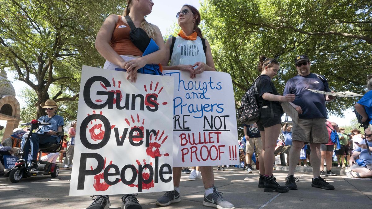 Protestas a favor del control de armas en EEUU.