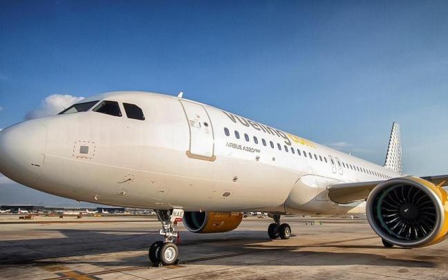 Imagen de archivo de un avión de Vueling. Imagen de archivo de un avión de Vueling.