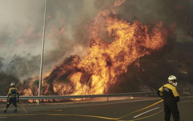 Incendio en el monte Ezkaba