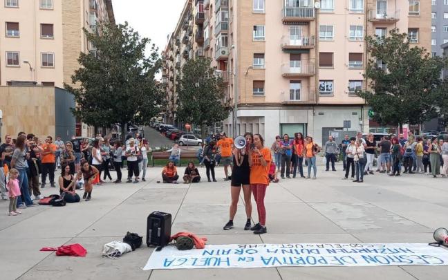 Participantes en la protesta del jueves