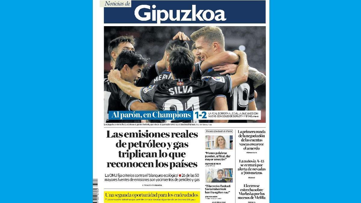 Portada de NOTICIAS DE GIPUZKOA del 10 de noviembre de 2022