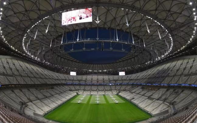 El interior del estadio de Lusail, en Qatar, que albergará la final del Mundial. El interior del estadio de Lusail, en Qatar, que albergará la final del Mundial.